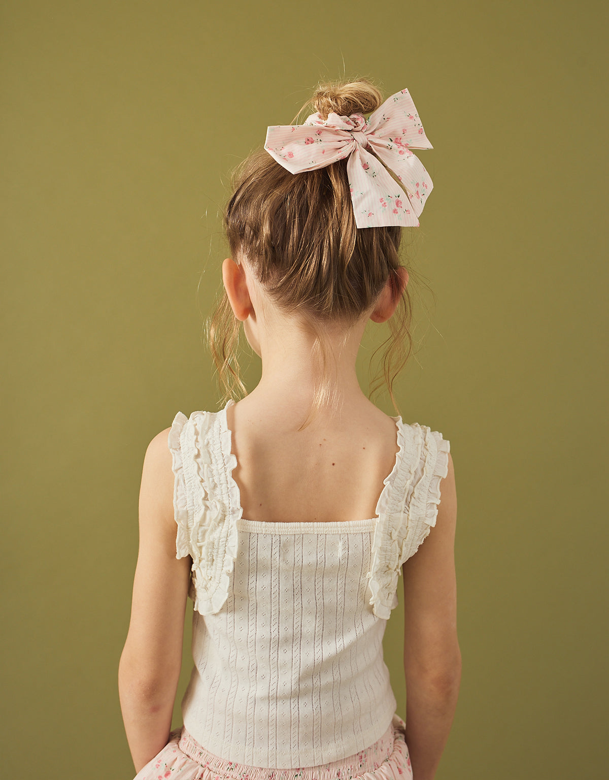 Sandra Pattern Top with Smocked Straps outfit styling