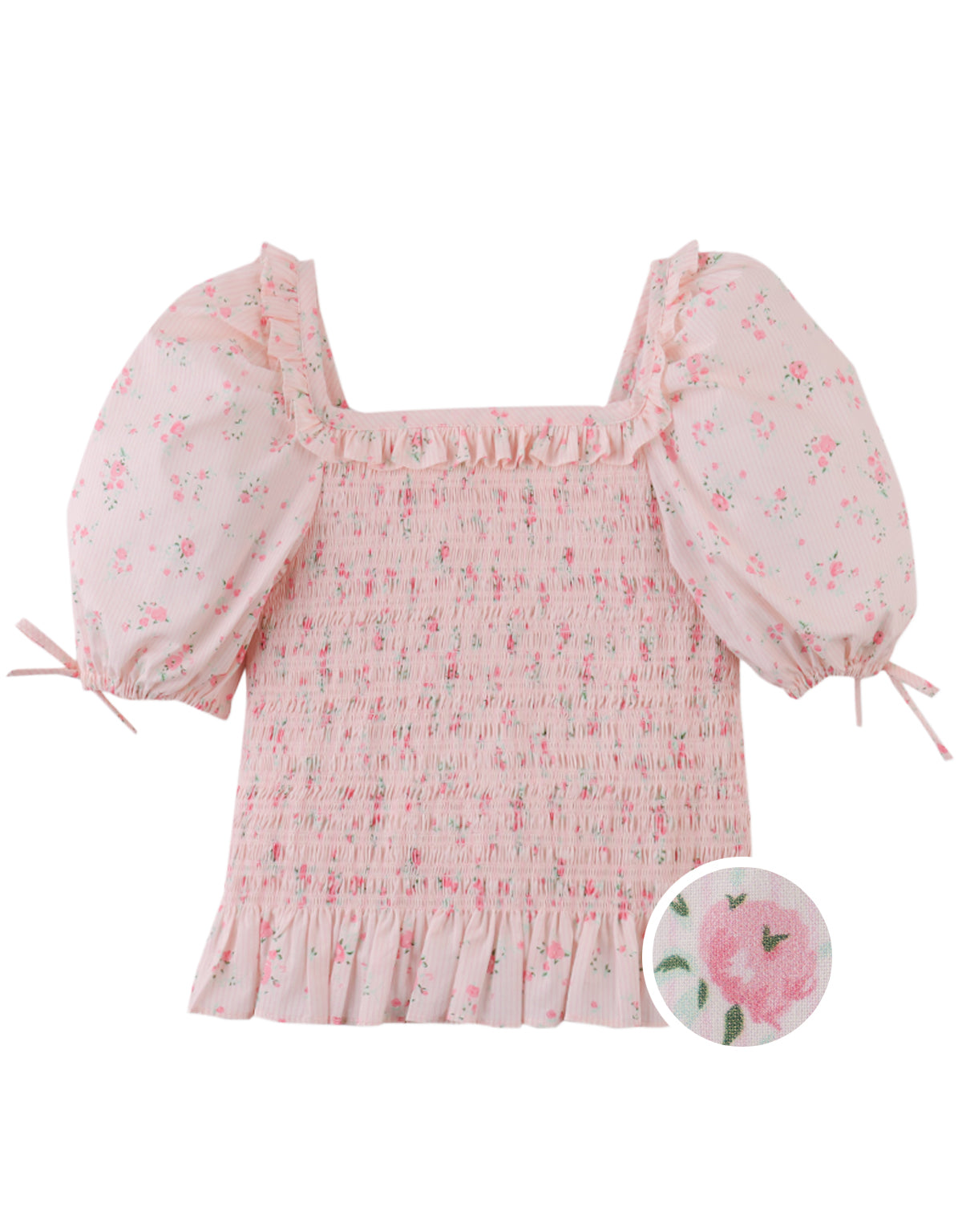 Priscilla Smocked Top with Puff Sleeves product photo