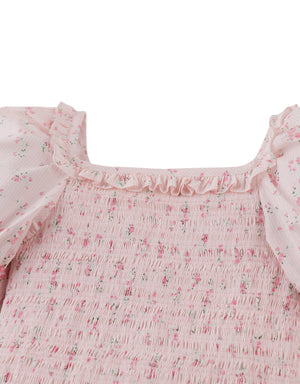 Priscilla Smocked Top with Puff Sleeves style detail