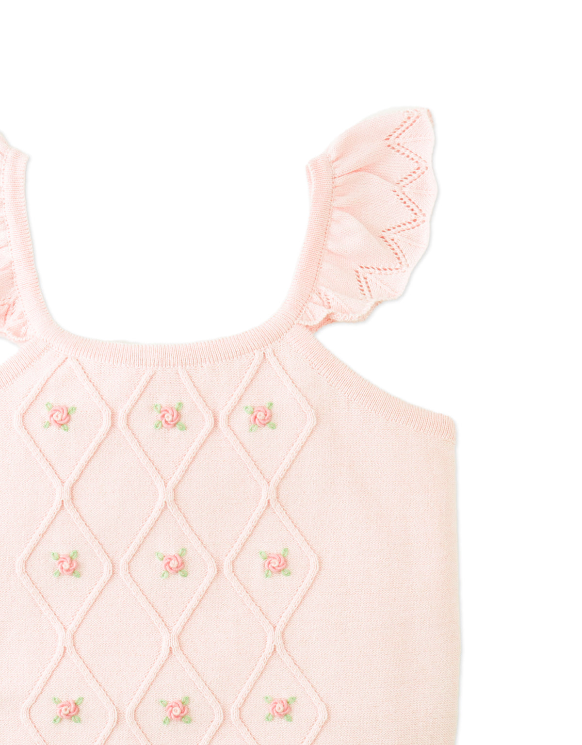 Georgina Knitted Blouse with Bullion Flower Embroidery outfit styling