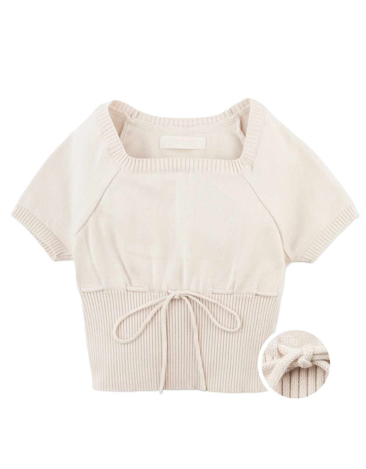 ISABELLE KNITTED TOP WITH RIBBON