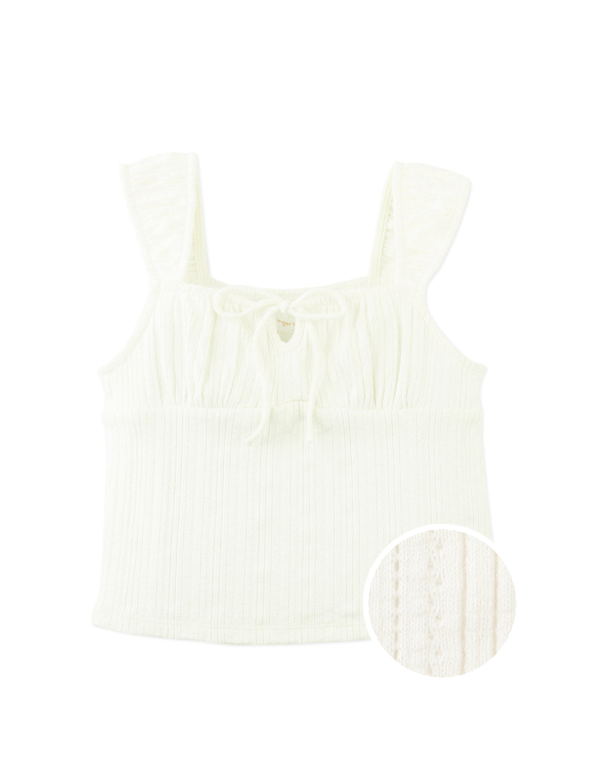 GUENEVERE POINTELLE BLOUSE WITH RUCHED SLEEVES AND MATCHING TIE