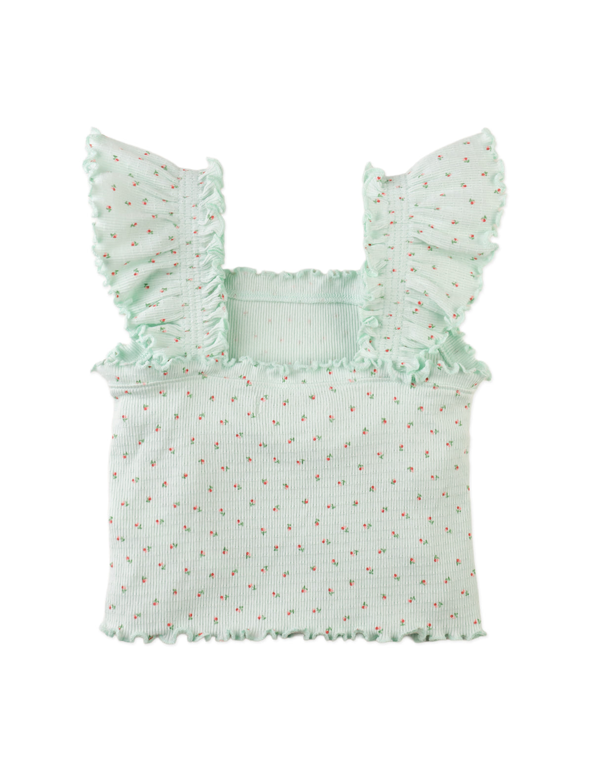 Close-up detail of the back of the Noelle Top showing smooth finishing and soft structure.