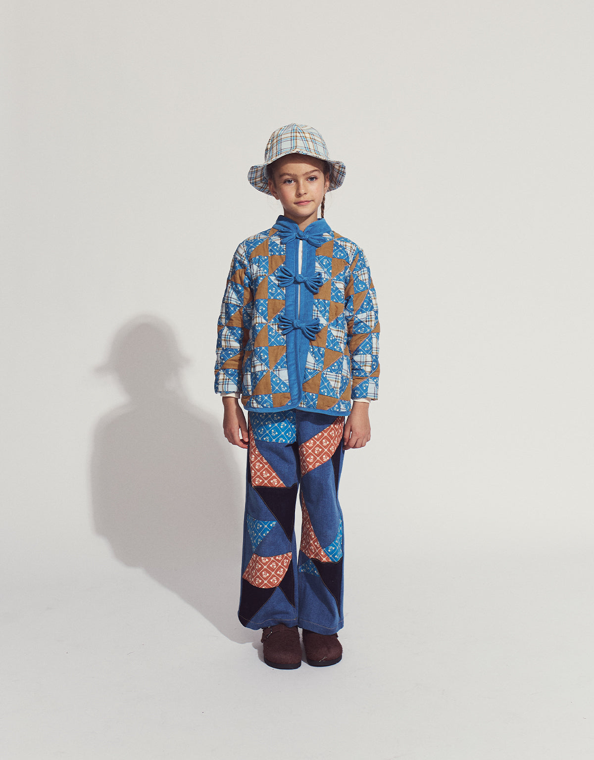 Julianne Patchwork Coat With Chinese Buttons style detail