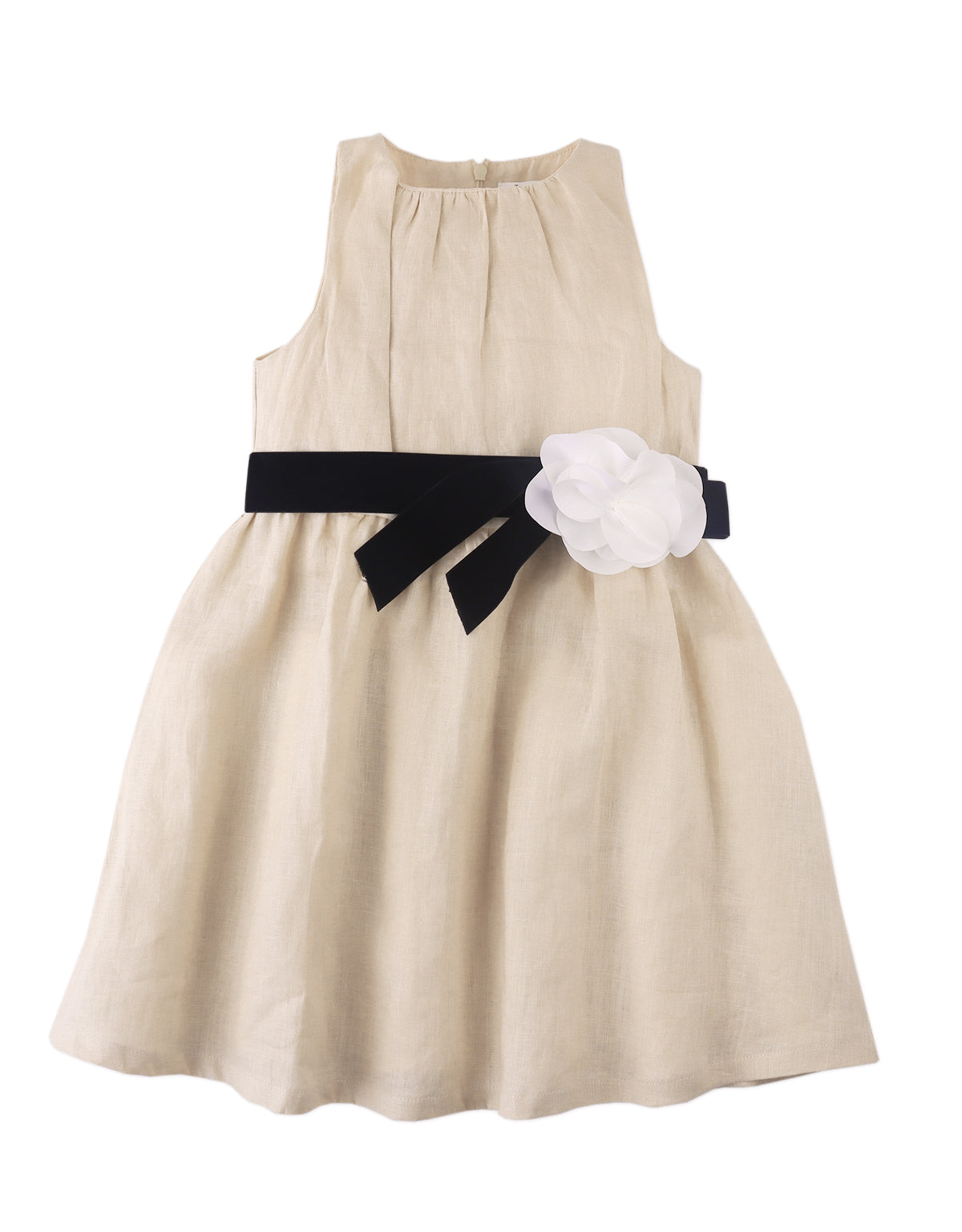 GIRLS SYLVIE  HALTER DRESS BEIGE