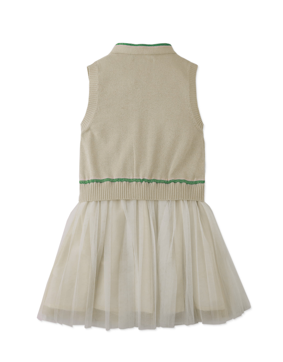 GIRLS CLARA SLEEVELESS TOP WITH NECK TIES AND PLEATED SKIRT