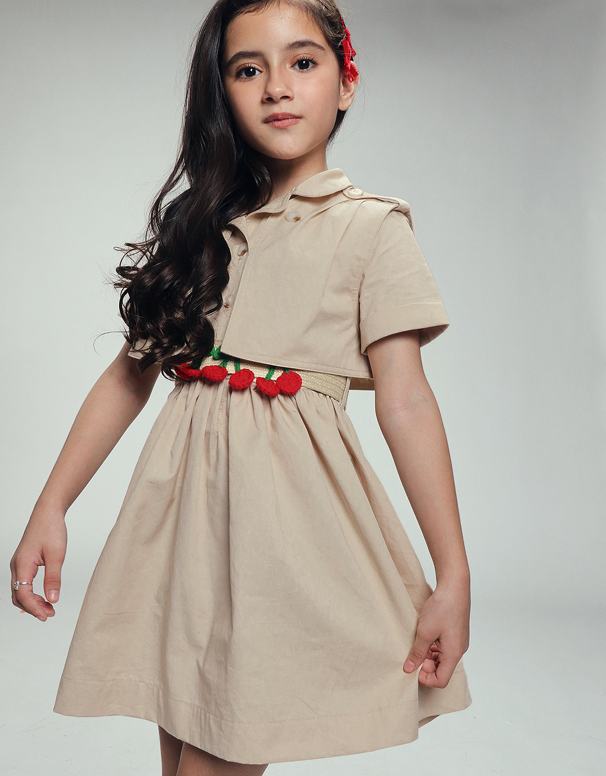 AIMEE COAT DRESS WITH DETACHABLE CAPE