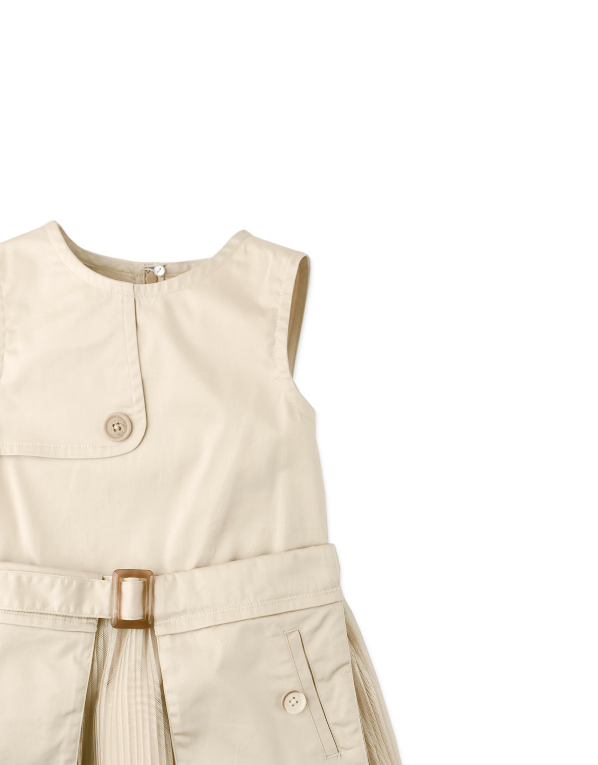 LUCILE DRESS WITH PLEATED SKIRT