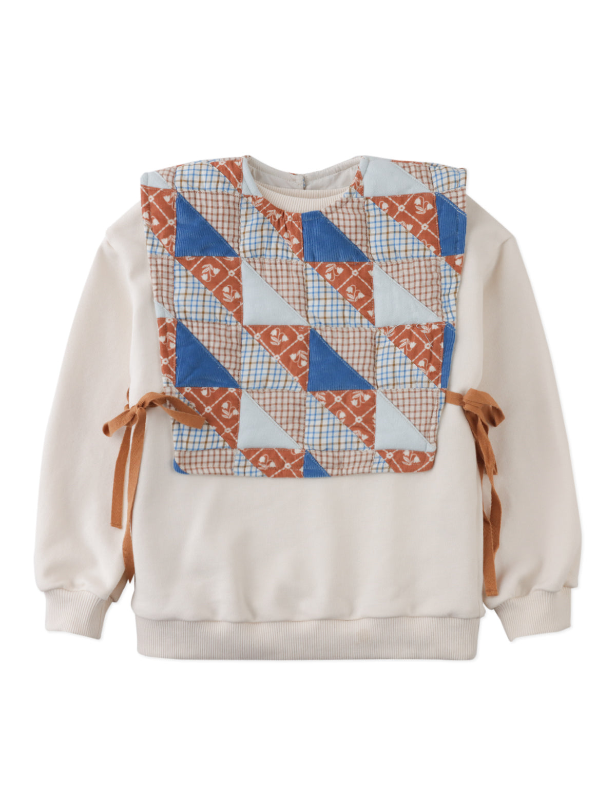 WINIFRED PULLOVER WITH PATCHWORK VEST SET