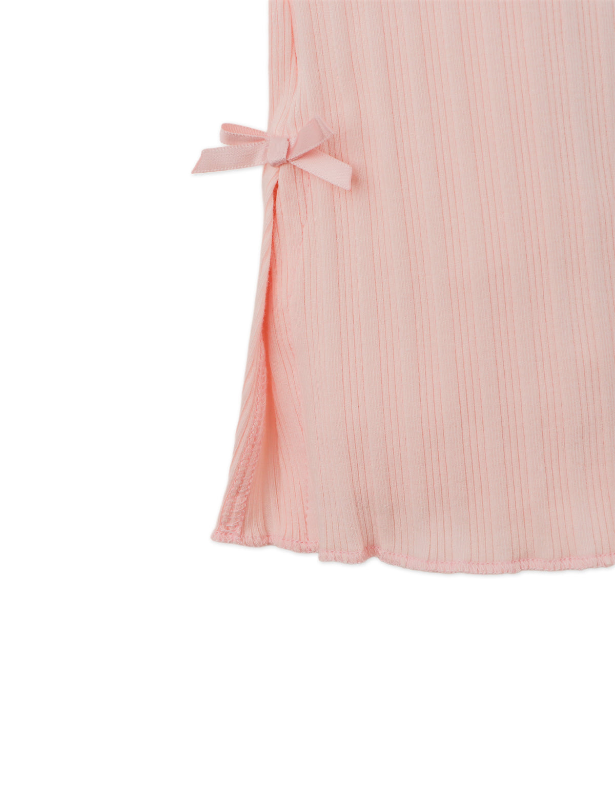 MARTA RIBBED BOOTCUT LEGGINGS WITH ALL-OVER PRINT AND SIDE SLIT BOWS