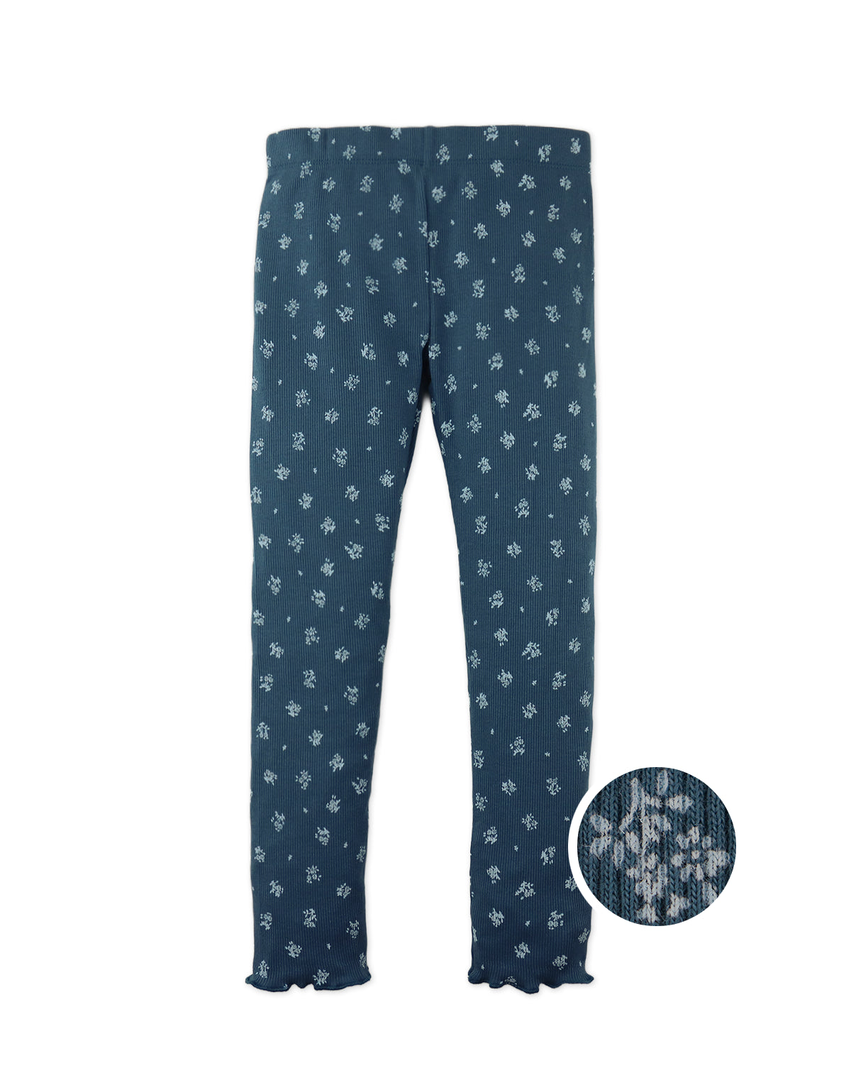 DARA ALL-OVER PRINT RIBBED LEGGINGS