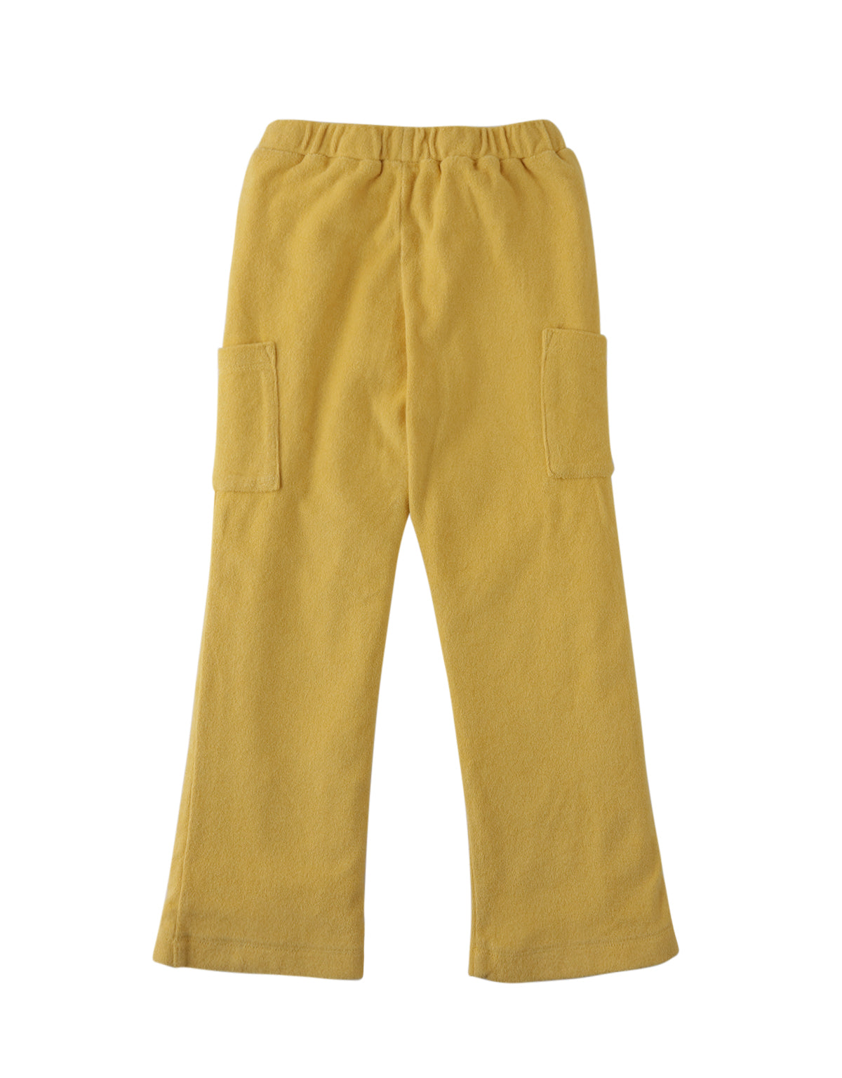 GIRLS TERRY CARGO TRACK PANTS WITH STRIPEY TIES