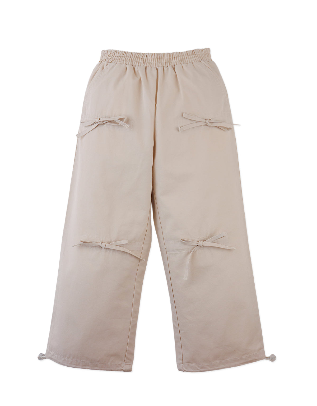SUZANNE RUCHED PANTS WITH BOW DETAILS