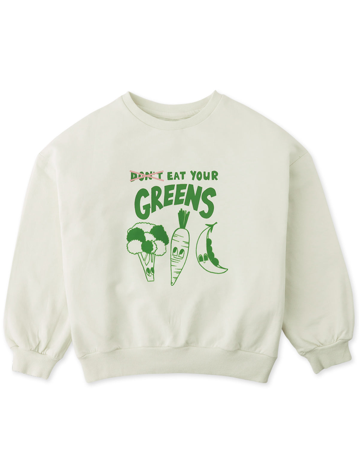 GIRLS SERENA TERRY PULLOVER WITH VEGGIES PRINT