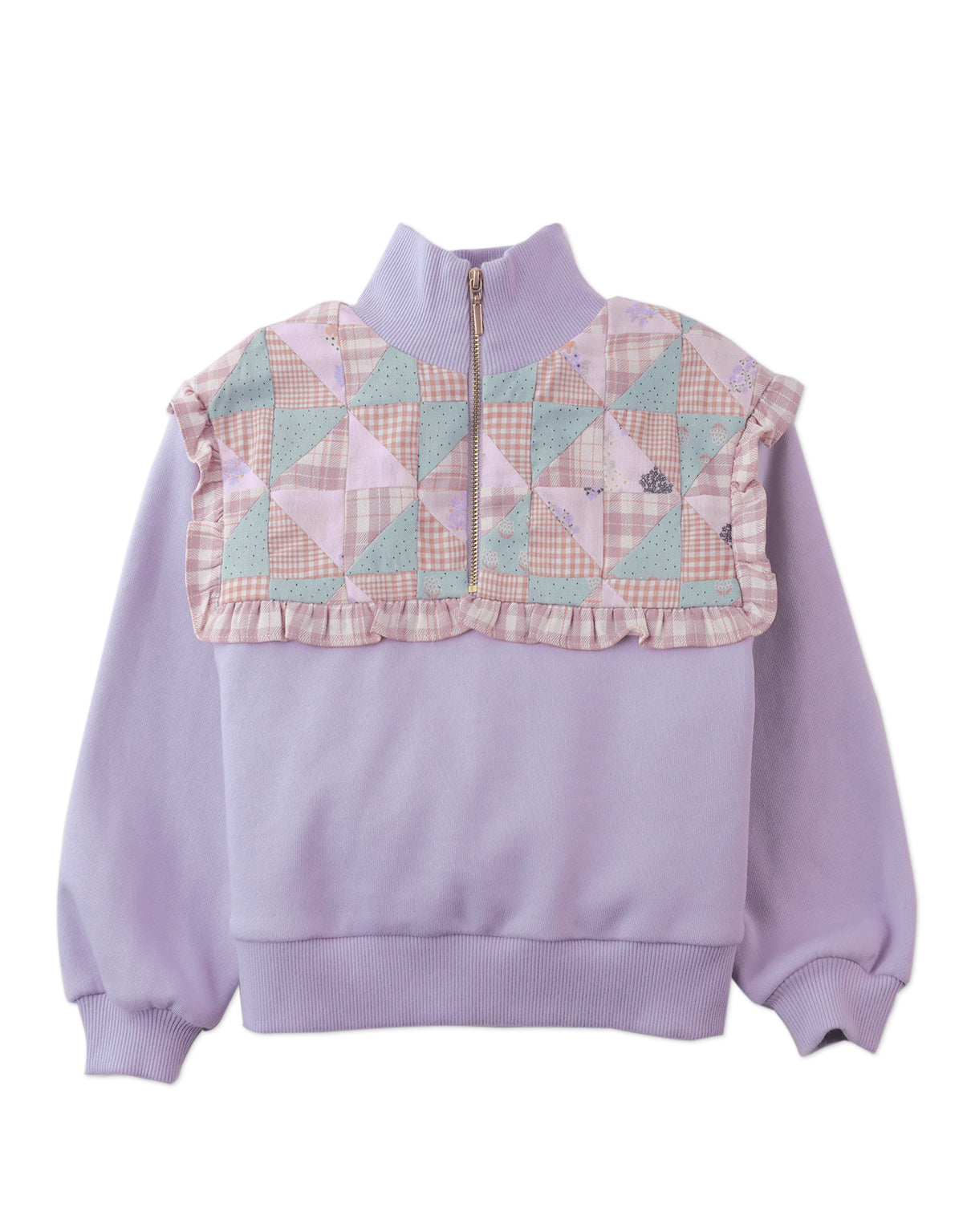 MONA PULLOVER WITH PATCHWORK YOKE DETAIL