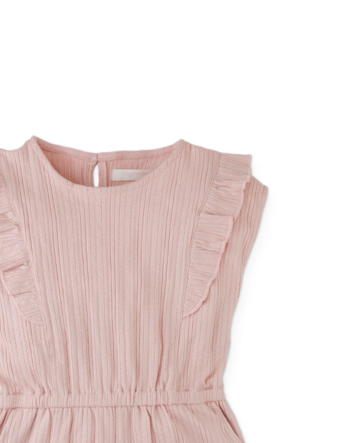 Fleur Sleeveless Playsuit with Ruffle Details close-up detail