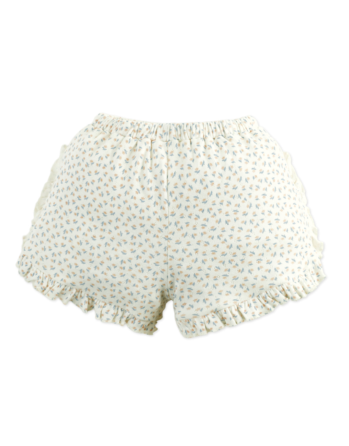 Dina Pointelle Shorts with All-Over Floral Print and Ruffles outfit styling