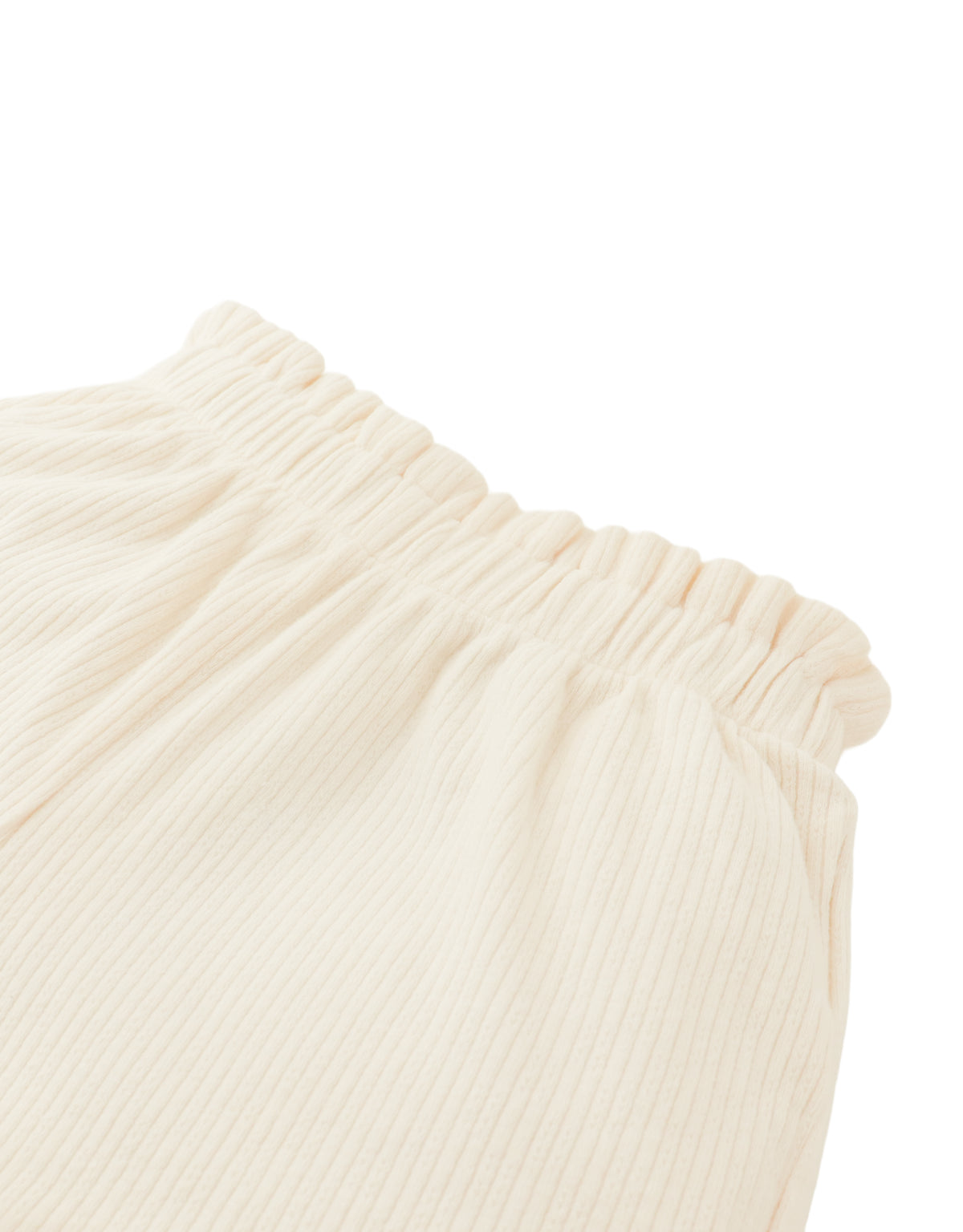 CINDY RIBBED SHORTS WITH SCALLOPED HEM