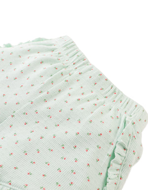 Flatlay front view of the Sylvie Shorts showcasing their relaxed fit and lightweight construction.