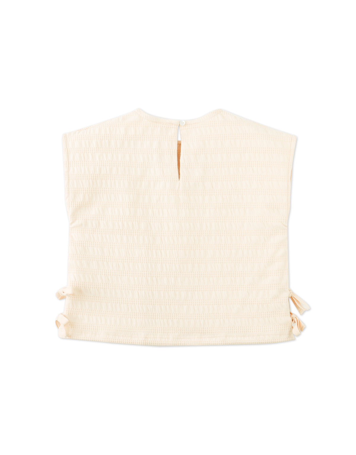 Amy Smocked Jersey Top & Shorts Set With Side Ties style detail