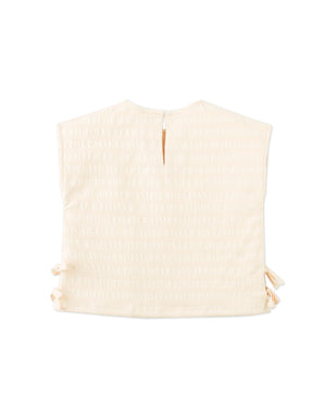 Amy Smocked Jersey Top & Shorts Set With Side Ties style detail