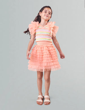 Theriza Tiered Tulle Skirt style detail