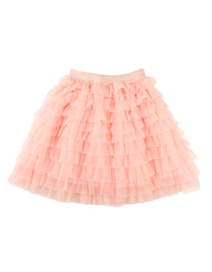 Theriza Tiered Tulle Skirt fabric and fit detail