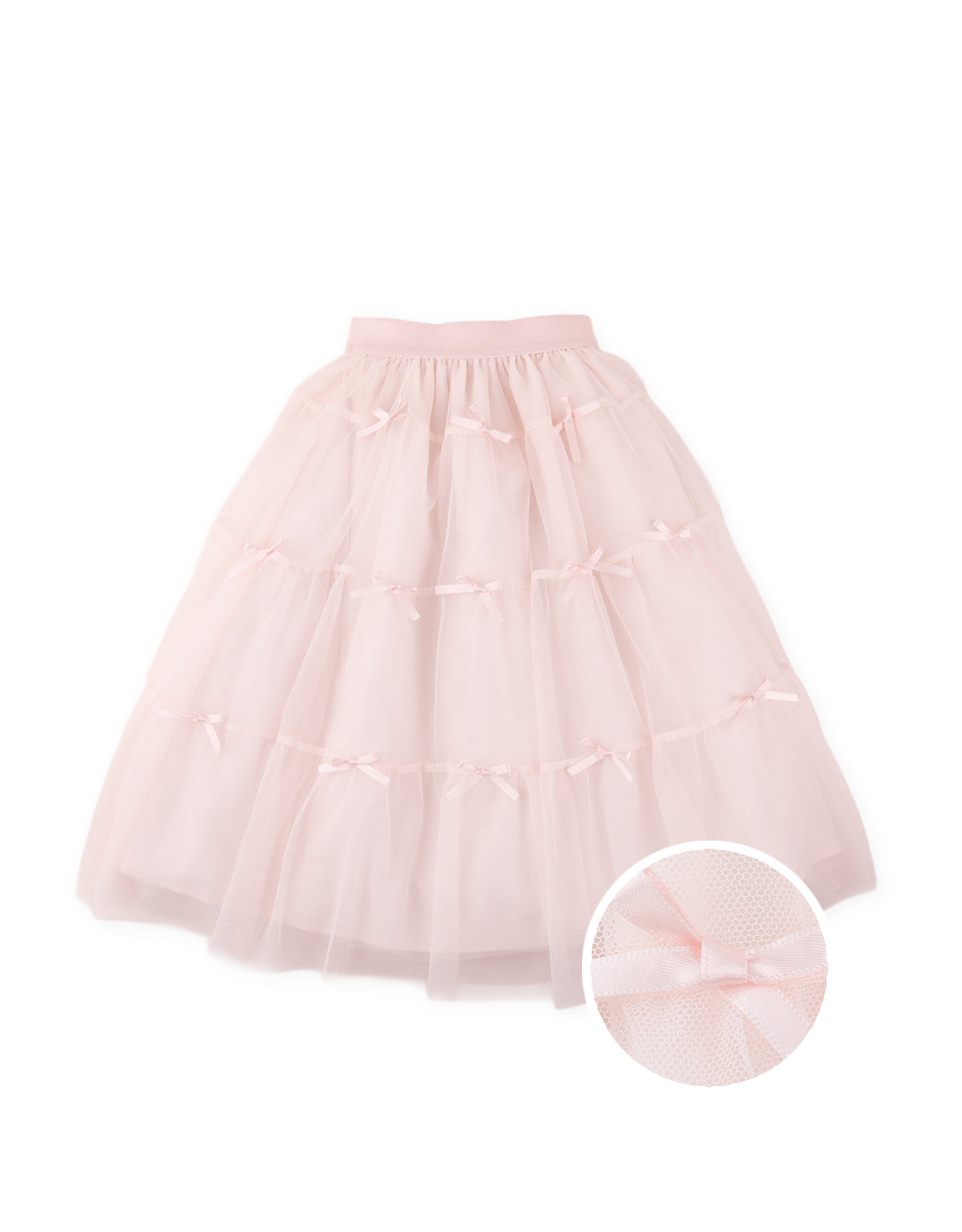 EMILIA TIERED MAXI SKIRT WITH BOW DETAILS