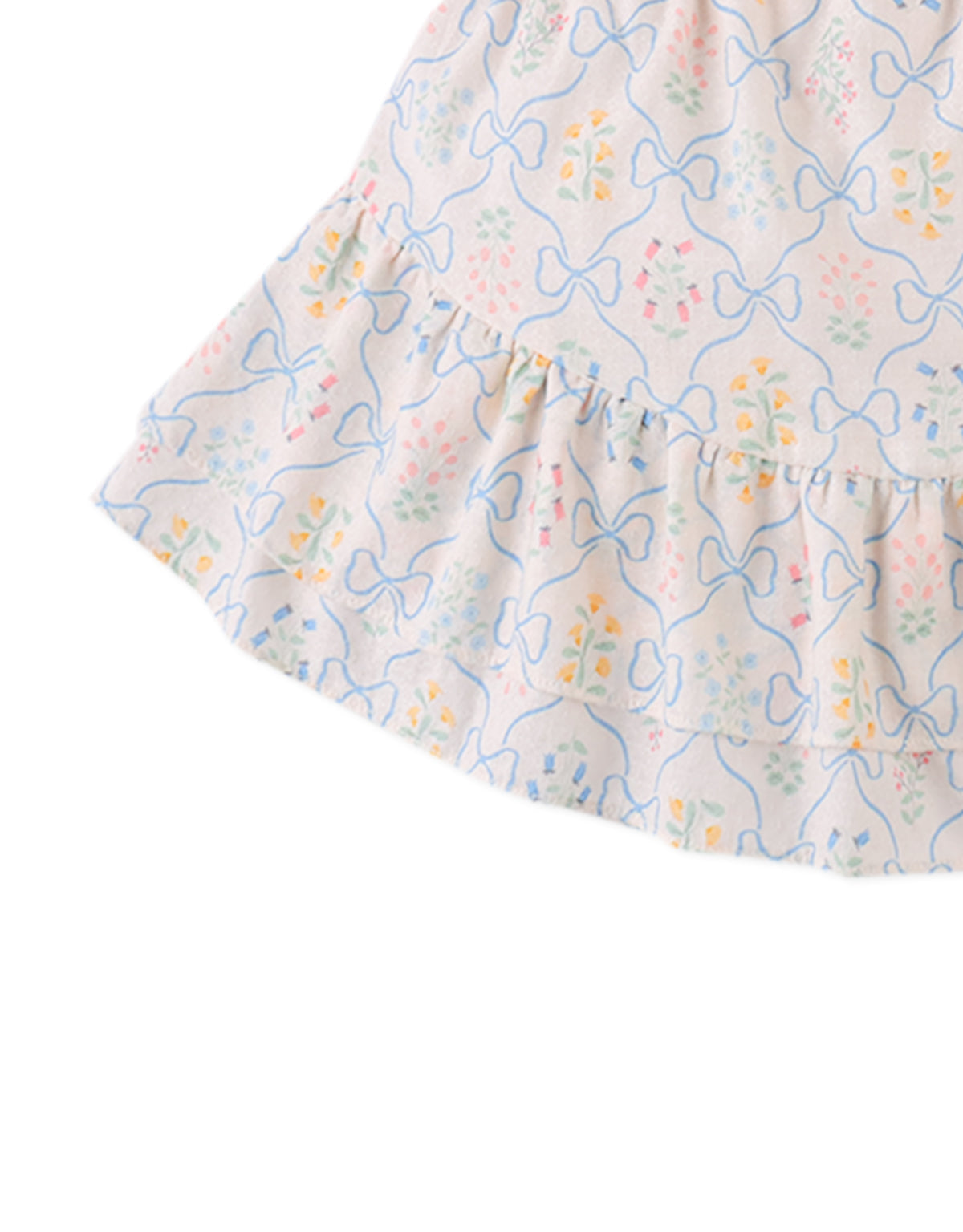 Theresa Tiered Ruffle Skorts close-up detail