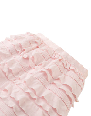 Flatlay front view of the Maisie Skorts showcasing their skort silhouette and soft pastel finish.