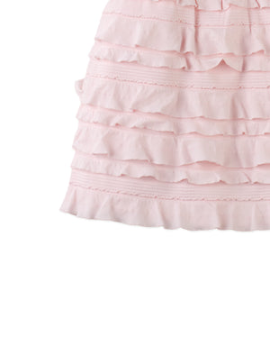 Maisie Jersey Skorts with All-Over Ruffles close-up detail