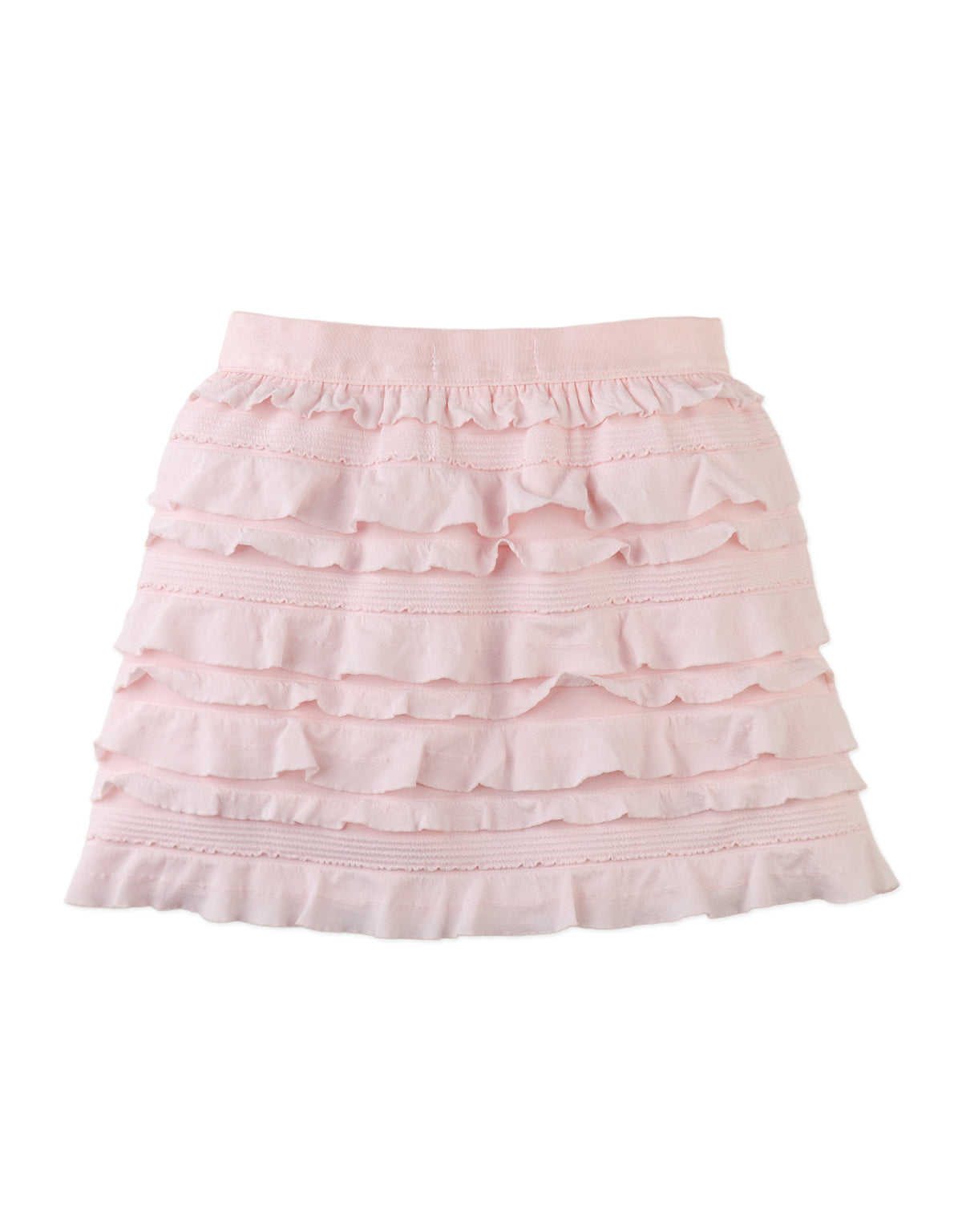 Close-up detail of the back of the Maisie Skorts showing smooth jersey construction.