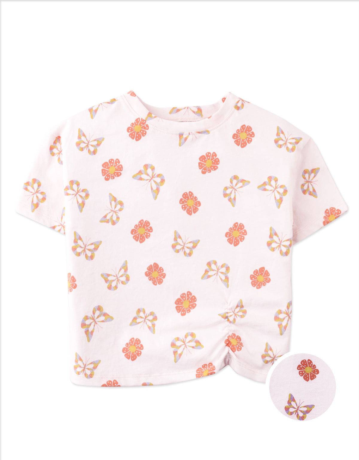 LAINE TEE WITH SIDE RUCHE