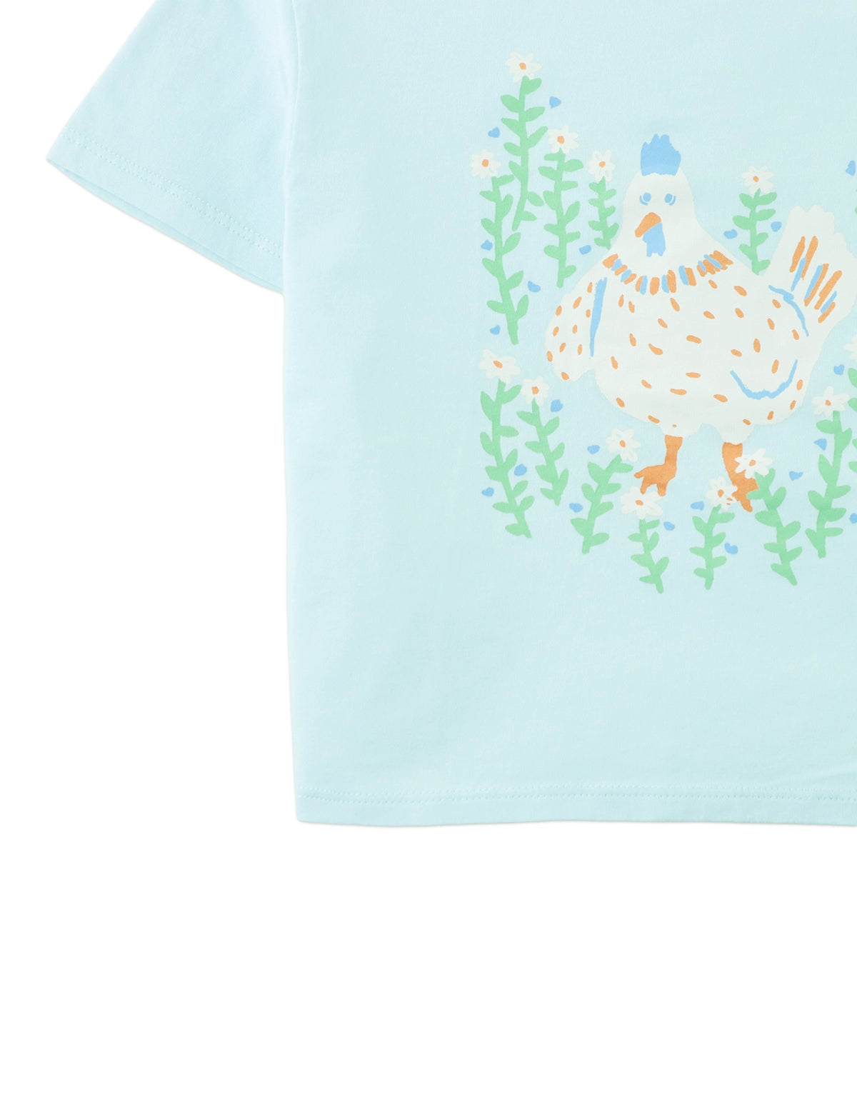 Vera Graphic Tee with Chicken Print close-up detail