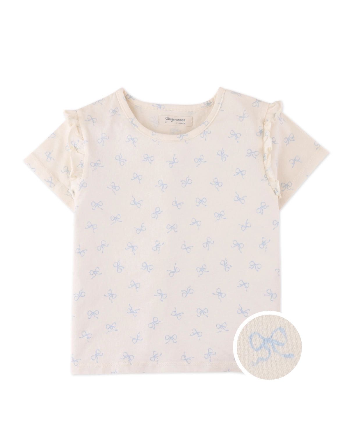 CELINE ALL-OVER PRINT T-SHIRT WITH RUFFLES