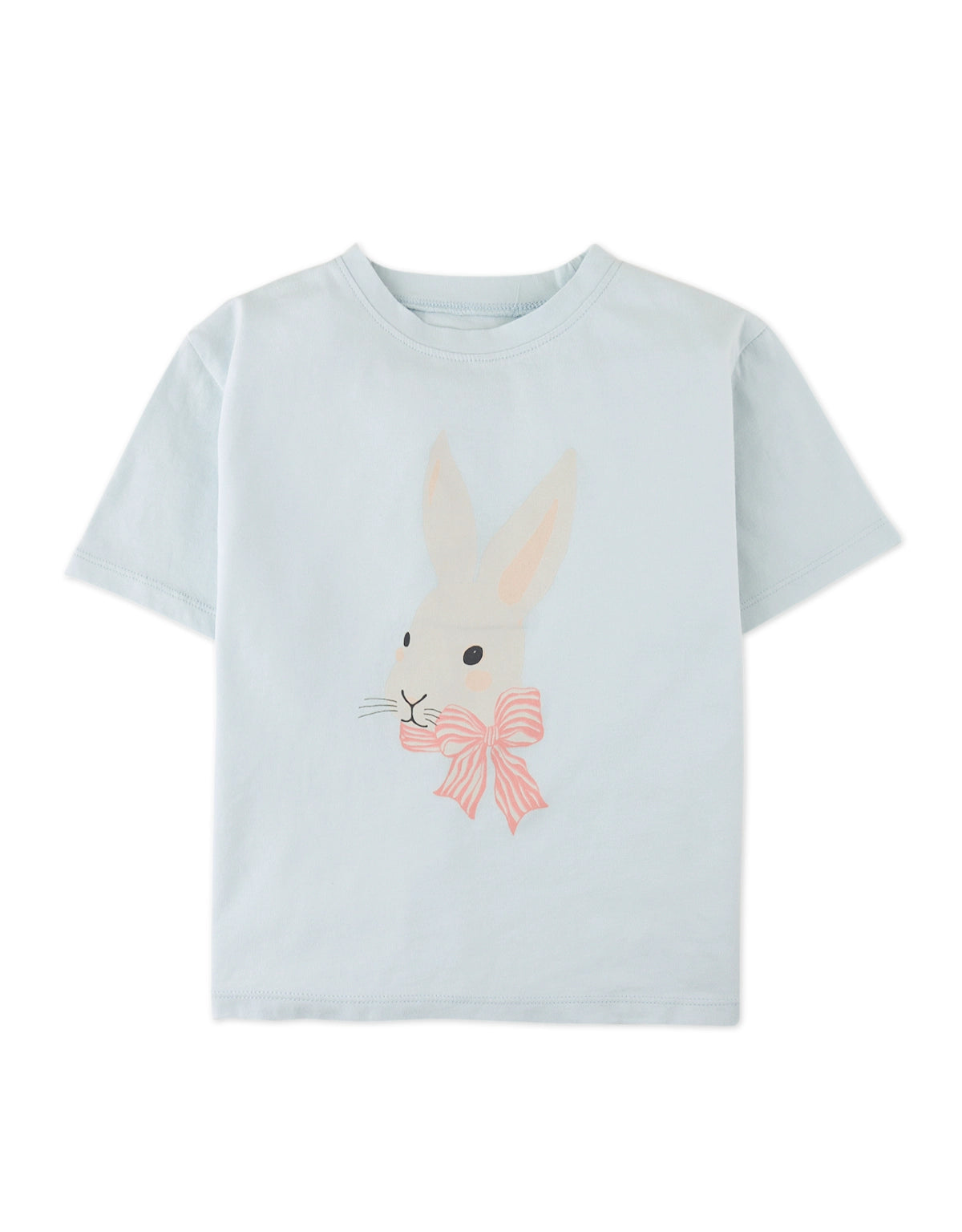 LACY T-SHIRT WITH BUNNY PRINT
