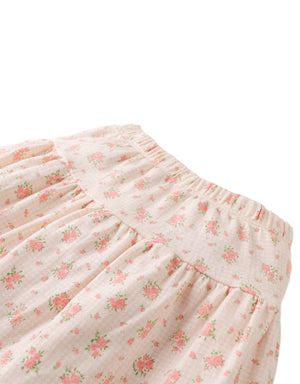Flatlay front view of the Lilibet Skirt Set showcasing its coordinated silhouette and playful structure.