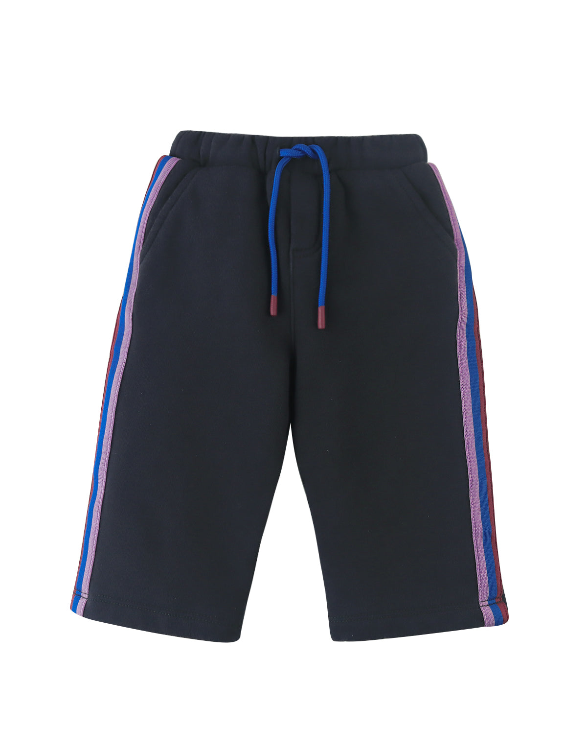 BABY ZANE DRAWSTRING JOGGER PANTS GREY WITH SIDE STRIPE ACCENTS