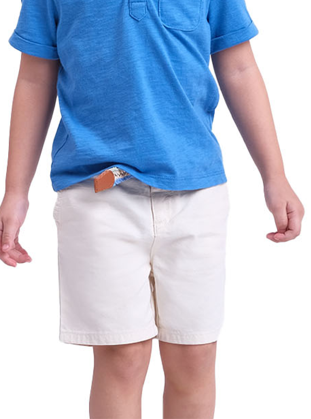 BABY BOYS RAFFIA BELT SHORTS