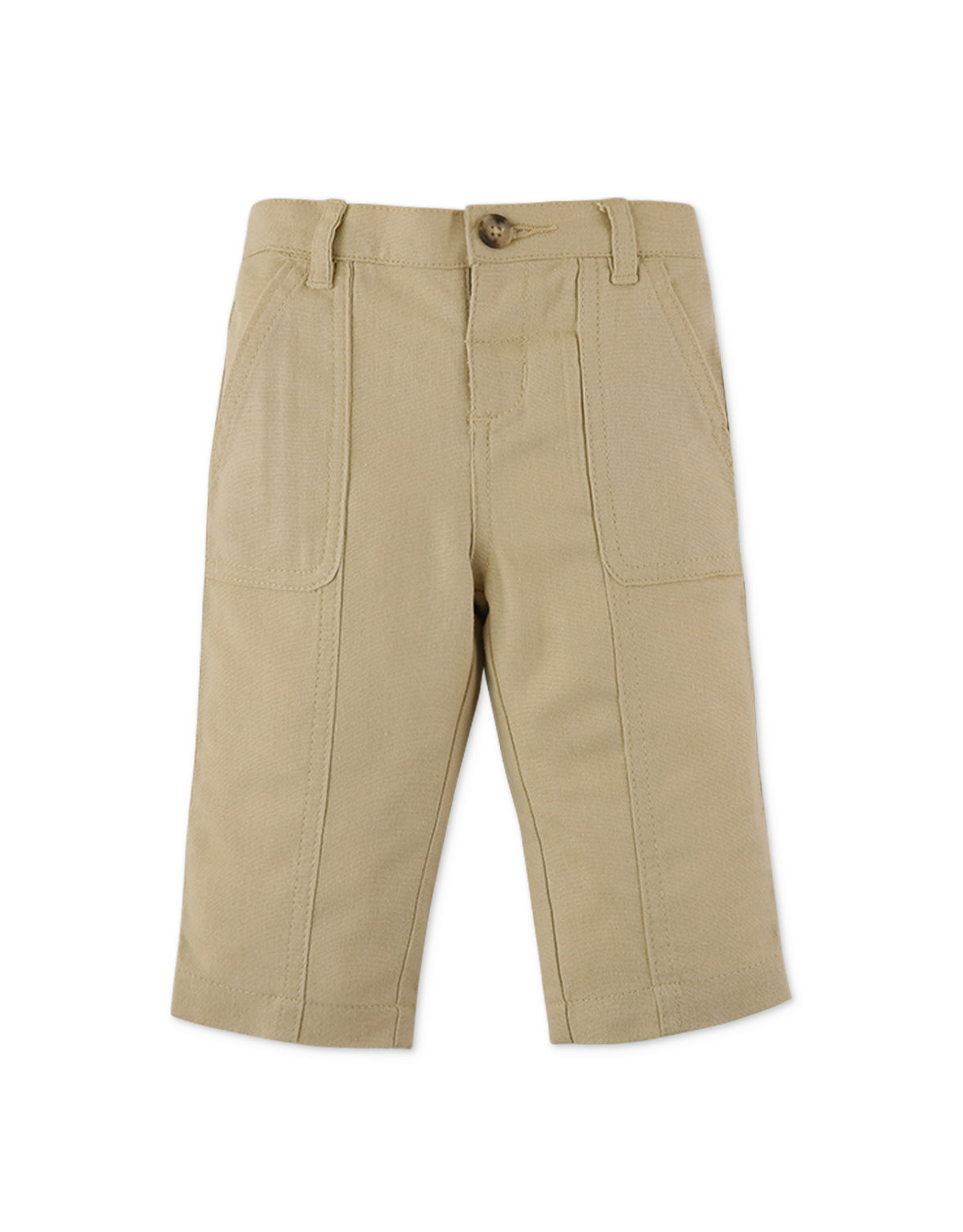 BABY BOYS CUT AND SEWN LINEN PULL-UP PANTS