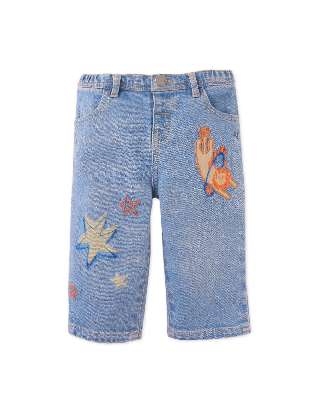 BABY ARCHIE STRAIGHT FIT PANTS WITH CIRCUS LION PRINT