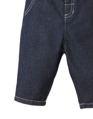 Baby Francis Denim Pull- On Pants close-up detail
