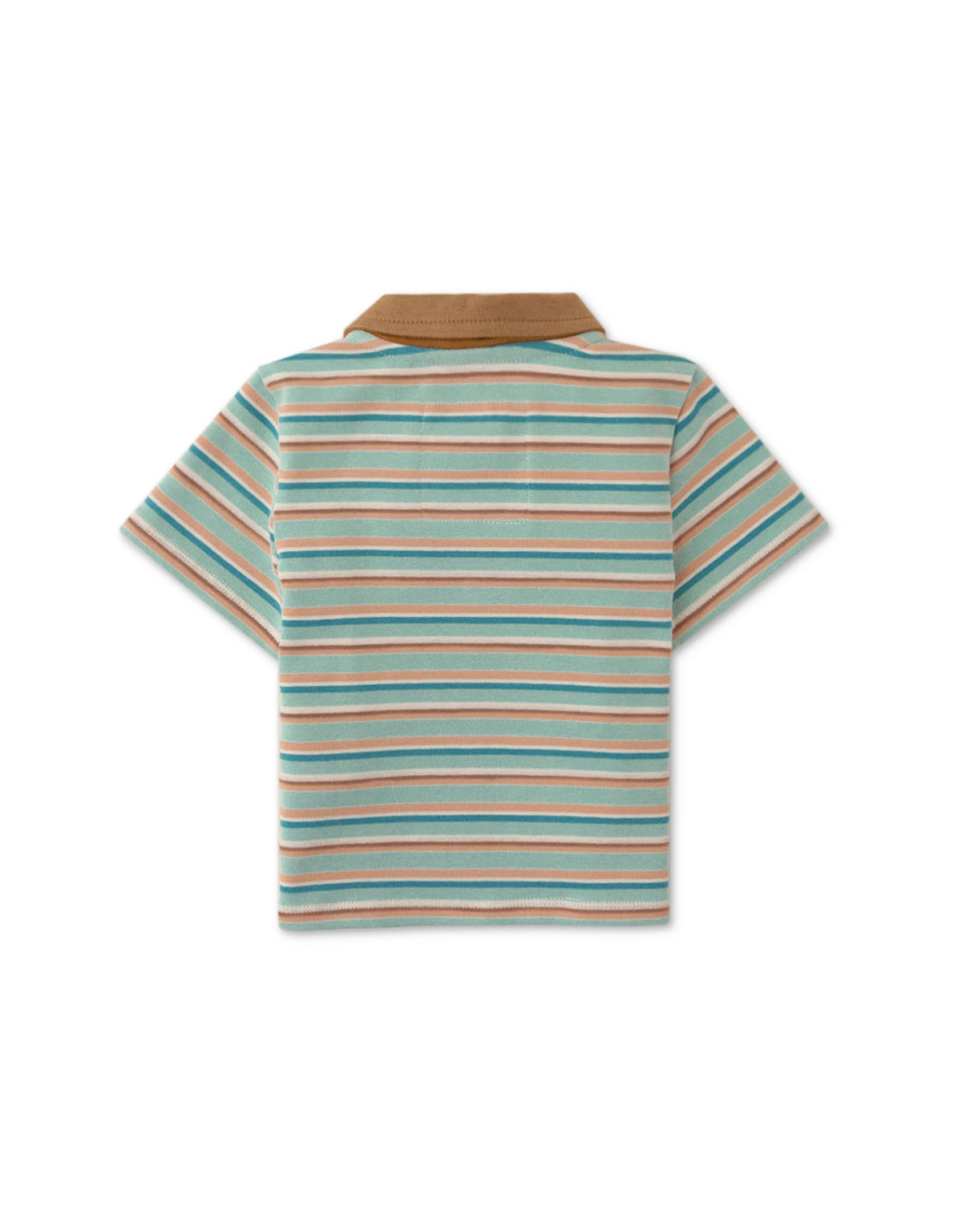 BABY BOYS STRIPEY FINE RIB POLO