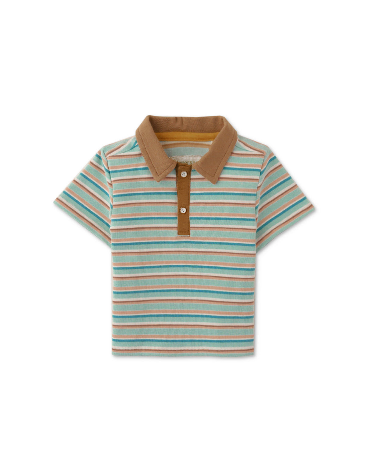 BABY BOYS STRIPEY FINE RIB POLO