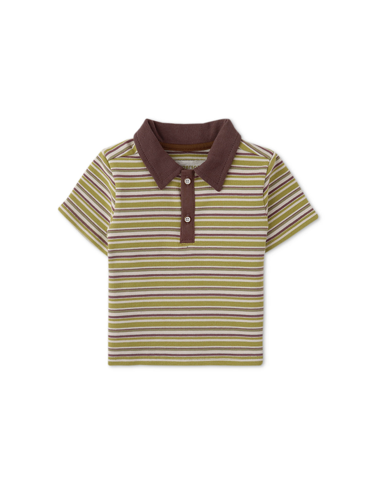 BABY BOYS STRIPEY FINE RIB POLO