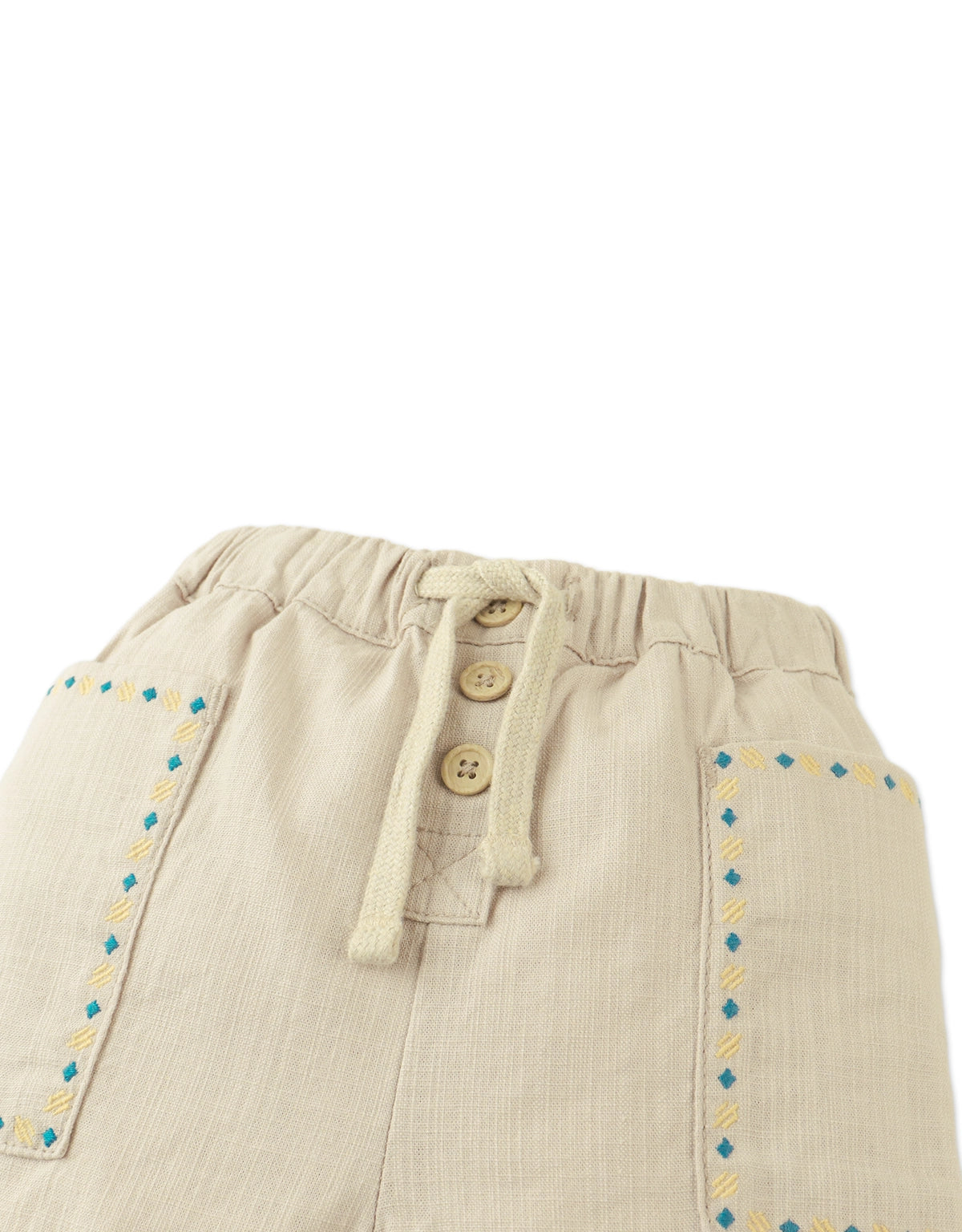 Baby Kurt Pull-On Shorts With Embroidered Details close-up detail