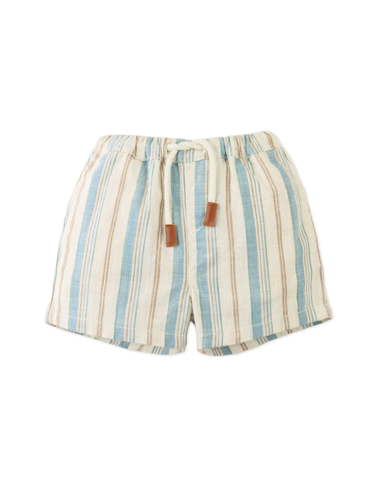 BABY AUGUST STRIPED DRAWSTRING PULL-ON SHORTS