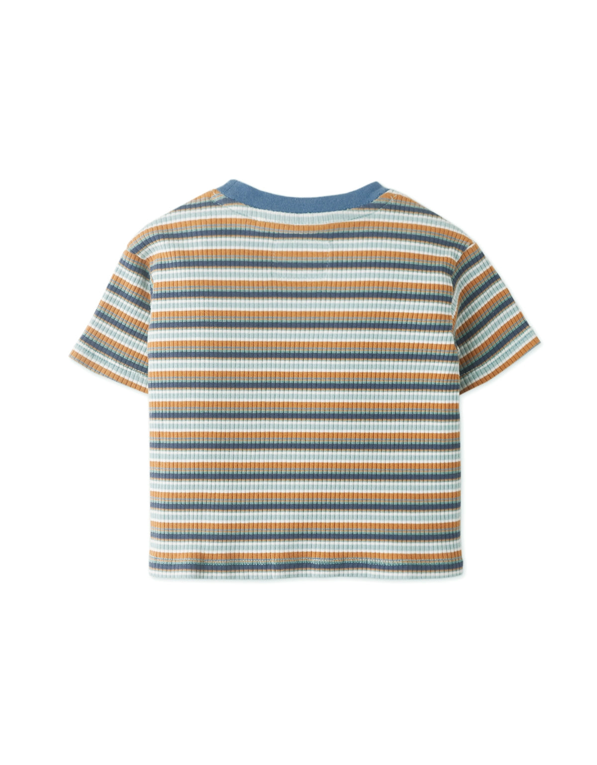 BABY BOYS STRIPE RIB JERSEY TEE