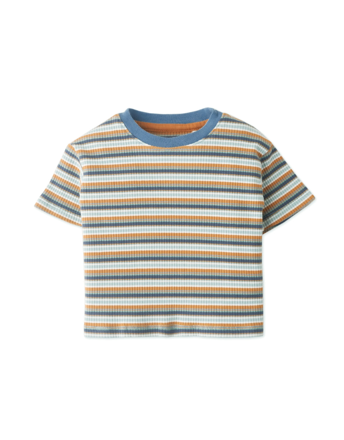 BABY BOYS STRIPE RIB JERSEY TEE