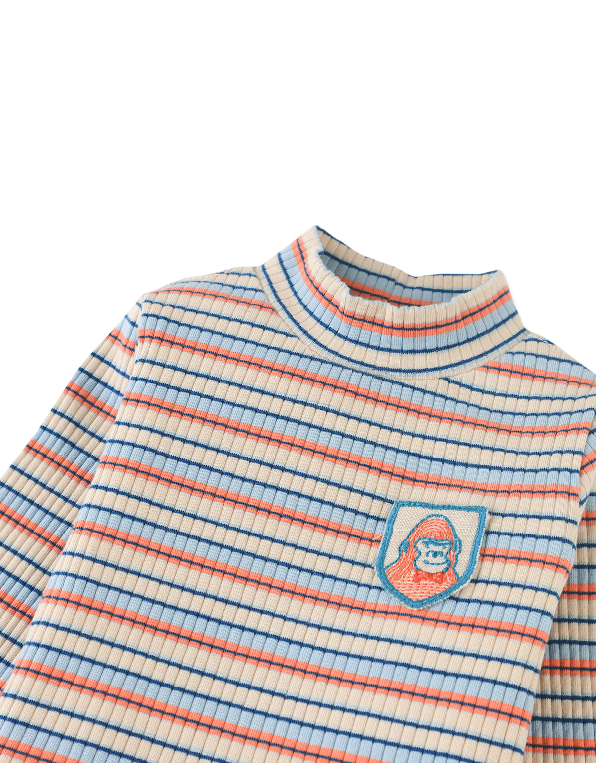 BABY TATUM LONG SLEEVES TEE RETROMANIA WITH MOCK NECK AND EMBROIDERED  PATCH